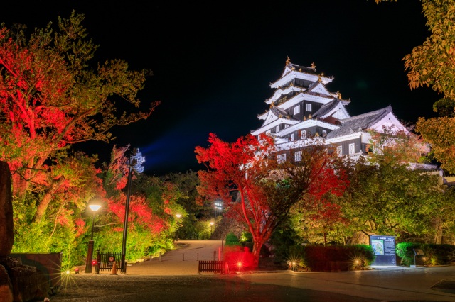 観光名所紅葉ライトアップ!岡山後楽園「秋の幻想庭園」と岡山城「秋の烏城灯源郷」2023