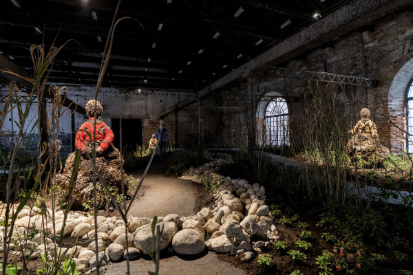 Precious Okoyomon installation view of To See The Earth Before the End of the World, 2022, at the 59th International Art Exhibition – La Biennale di Venezia, “The Milk of Dreams,” 2022. Photo by Roberto Marossi. Courtesy of La Biennale di Venezia.