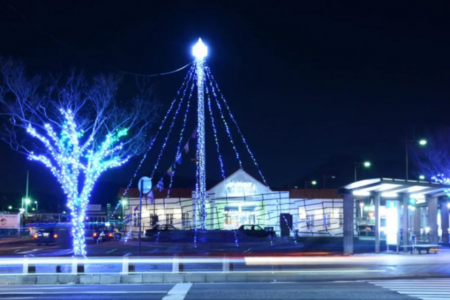 JR宇野駅 イルミネーション点灯