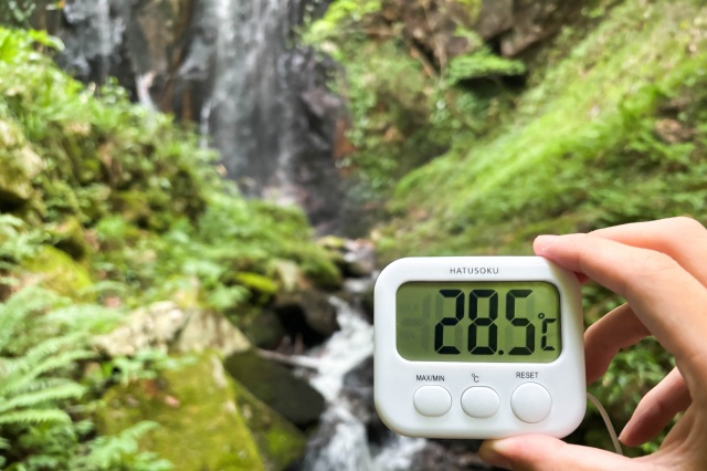 岡山県北(津山市・奈義町)の滝5選。夏でも涼しいか気温を測ってみた!